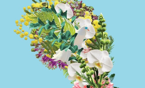 グラフィックのコラージュ作品